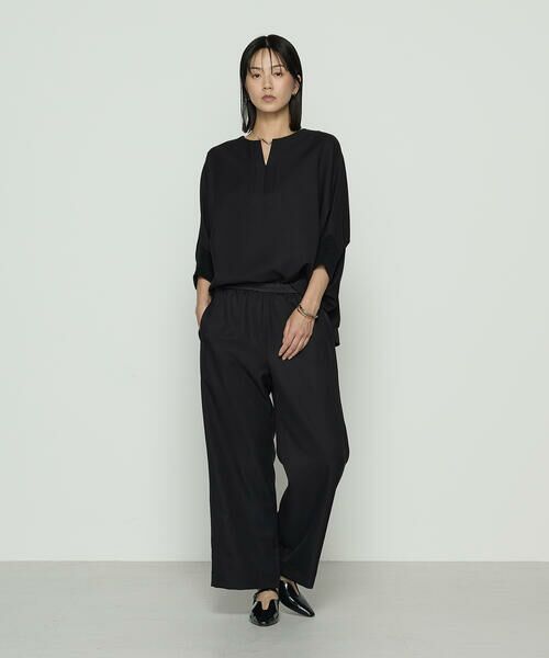 COMME CA COMFORT / コムサ・コンフォート（Lサイズ） その他パンツ | 〔 +サイズ 〕 麻調合繊 ワイドパンツ | 詳細5