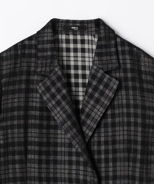 COMME CA COMFORT / コムサ・コンフォート（Lサイズ） テーラードジャケット | 〔 TALLサイズ 〕 【セットアップ対応】接結チェック シアージャケット | 詳細5