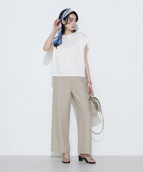 COMME CA COMFORT / コムサ・コンフォート（Lサイズ） カットソー | 〔 TALLサイズ 〕 スーピマコットンポンチ肩タックデザインTシャツ | 詳細2