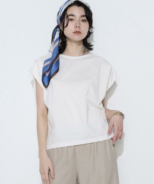 COMME CA COMFORT / コムサ・コンフォート（Lサイズ） カットソー | 〔 TALLサイズ 〕 スーピマコットンポンチ肩タックデザインTシャツ | 詳細4