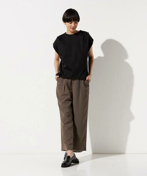 COMME CA COMFORT / コムサ・コンフォート（Lサイズ） カットソー | 〔 TALLサイズ 〕 スーピマコットンポンチ肩タックデザインTシャツ | 詳細8