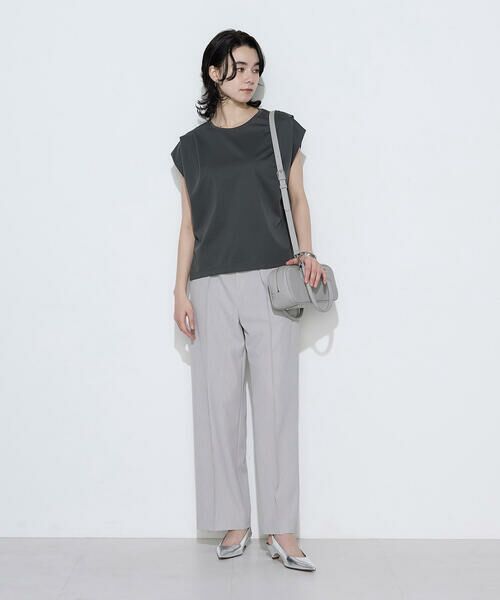 COMME CA COMFORT / コムサ・コンフォート（Lサイズ） カットソー | 〔 TALLサイズ 〕 スーピマコットンポンチ肩タックデザインTシャツ | 詳細18