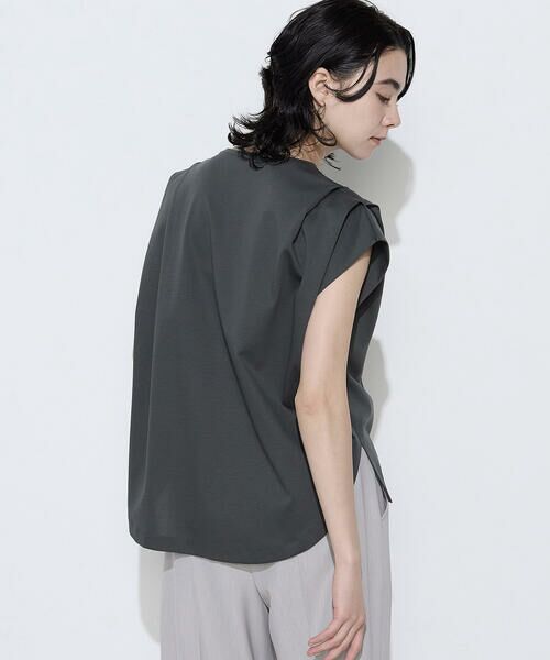 COMME CA COMFORT / コムサ・コンフォート（Lサイズ） カットソー | 〔 TALLサイズ 〕 スーピマコットンポンチ肩タックデザインTシャツ | 詳細22