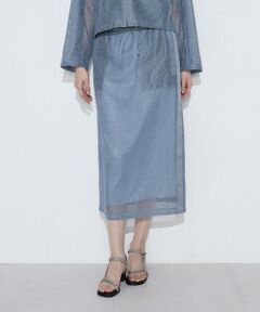COMME CA COMFORT / コムサ・コンフォート（Lサイズ） ロング・マキシ丈スカート | 〔 TALLサイズ 〕 【セットアップ対応】リネンシアーラッセル タイトスカート