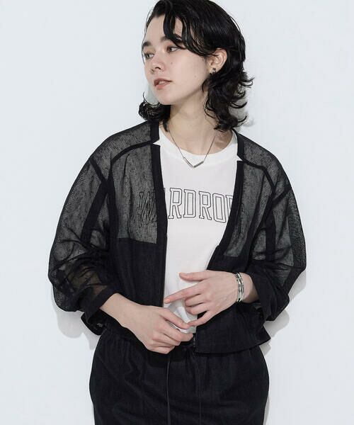 COMME CA COMFORT / コムサ・コンフォート（Lサイズ） ブルゾン | 〔 TALLサイズ 〕 【セットアップ対応】リネンシアーラッセル ブルゾン（05:ブラック）