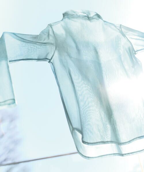 COMME CA COMFORT / コムサ・コンフォート（Lサイズ） カットソー | 〔 TALLサイズ 〕 デニムライクプリント シアープルオーバー（22:ブルー系）