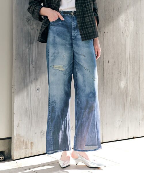 COMME CA COMFORT / コムサ・コンフォート（Lサイズ） その他パンツ | 〔 TALLサイズ 〕 フューチャーアーカイブ  アートデニムパンツ（22:ヴィンテージ）