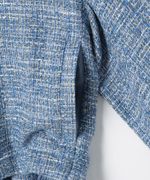 COMME CA COMFORT / コムサ・コンフォート（Lサイズ） ブルゾン | 〔 TALLサイズ 〕 デニムライク ツイードブルゾン | 詳細5