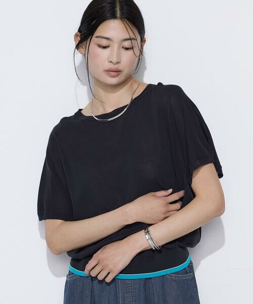 COMME CA COMFORT / コムサ・コンフォート（Lサイズ） ニット・セーター | 〔 TALLサイズ 〕 カラートリミング フレンチニットプルオーバー | 詳細2