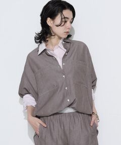 COMME CA COMFORT / コムサ・コンフォート（Lサイズ） シャツ・ブラウス | 〔 +サイズ 〕 オトナシャンブレー たっぷりシャツ