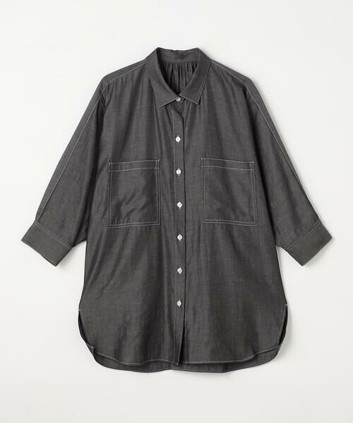 COMME CA COMFORT / コムサ・コンフォート（Lサイズ） シャツ・ブラウス | 〔 +サイズ 〕 オトナシャンブレー たっぷりシャツ | 詳細5