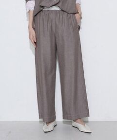 COMME CA COMFORT / コムサ・コンフォート（Lサイズ） その他パンツ | 〔 +サイズ 〕 オトナシャンブレー タックワイドパンツ