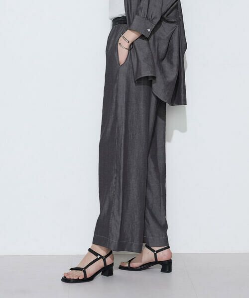 COMME CA COMFORT / コムサ・コンフォート（Lサイズ） その他パンツ | 〔 +サイズ 〕 オトナシャンブレー タックワイドパンツ | 詳細2