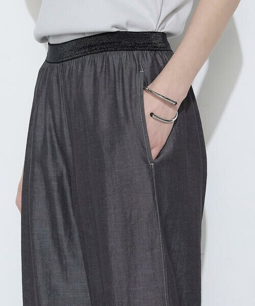 COMME CA COMFORT / コムサ・コンフォート（Lサイズ） その他パンツ | 〔 +サイズ 〕 オトナシャンブレー タックワイドパンツ | 詳細4