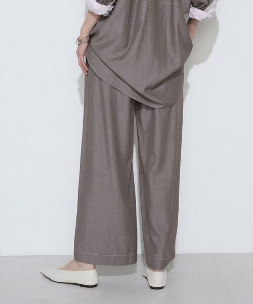 COMME CA COMFORT / コムサ・コンフォート（Lサイズ） その他パンツ | 〔 +サイズ 〕 オトナシャンブレー タックワイドパンツ | 詳細12