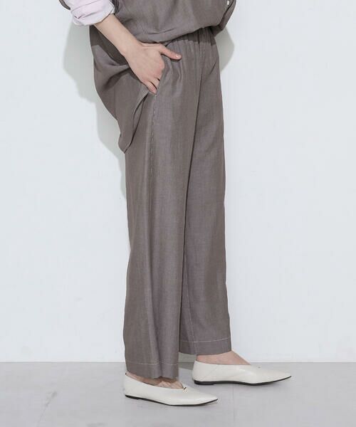 COMME CA COMFORT / コムサ・コンフォート（Lサイズ） その他パンツ | 〔 +サイズ 〕 オトナシャンブレー タックワイドパンツ | 詳細13
