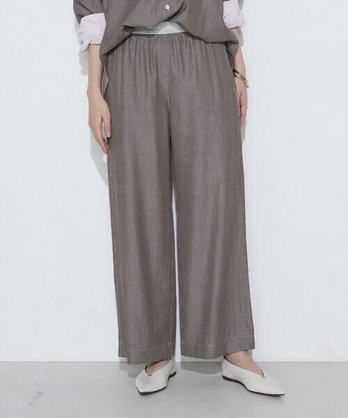 COMME CA COMFORT / コムサ・コンフォート（Lサイズ） その他パンツ | 〔 +サイズ 〕 オトナシャンブレー タックワイドパンツ | 詳細11