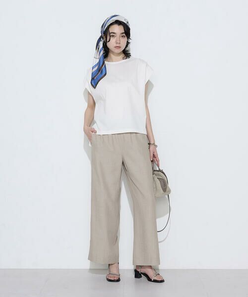 COMME CA COMFORT / コムサ・コンフォート（Lサイズ） その他パンツ | 〔 +サイズ 〕 オトナシャンブレー タックワイドパンツ | 詳細16