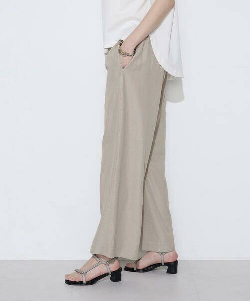 COMME CA COMFORT / コムサ・コンフォート（Lサイズ） その他パンツ | 〔 +サイズ 〕 オトナシャンブレー タックワイドパンツ | 詳細18