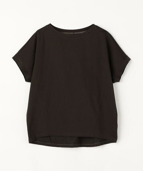 COMME CA COMFORT / コムサ・コンフォート（Lサイズ） カットソー | 〔 +サイズ 〕 プレーティング天竺 ゆったりプルオーバー（14:ダークブラウン）
