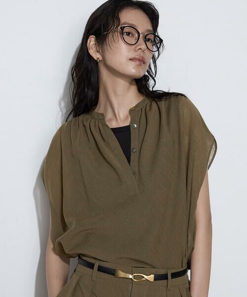 COMME CA COMFORT / コムサ・コンフォート（Lサイズ） シャツ・ブラウス | 〔 TALLサイズ 〕 【セットアップ対応】【RE:撚】トリアセクールスラブ ブラウス | 詳細24