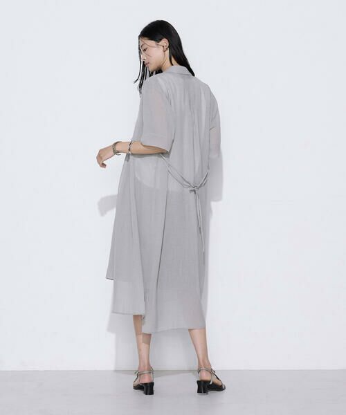 COMME CA COMFORT / コムサ・コンフォート（Lサイズ） ロング・マキシ丈ワンピース | 〔 TALLサイズ 〕 【セットアップ対応】トリアセクールスラブ シャツワンピース | 詳細3