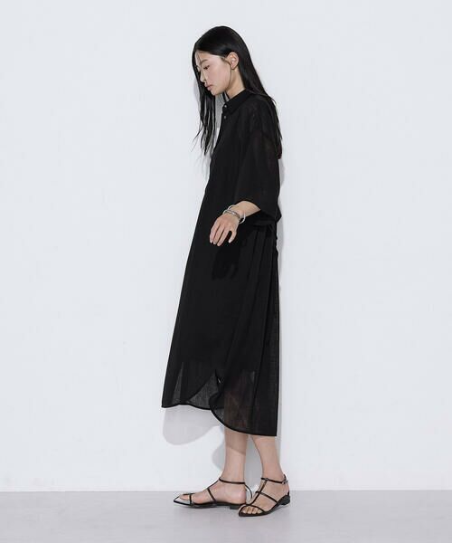COMME CA COMFORT / コムサ・コンフォート（Lサイズ） ロング・マキシ丈ワンピース | 〔 TALLサイズ 〕 【セットアップ対応】トリアセクールスラブ シャツワンピース | 詳細10