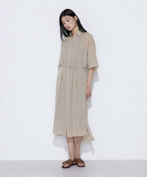 COMME CA COMFORT / コムサ・コンフォート（Lサイズ） ロング・マキシ丈ワンピース | 〔 TALLサイズ 〕 【セットアップ対応】トリアセクールスラブ シャツワンピース | 詳細19
