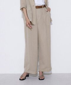 COMME CA COMFORT / コムサ・コンフォート（Lサイズ） その他パンツ | 〔 TALLサイズ 〕 【セットアップ対応】【RE:撚】トリアセクールスラブ タックワイドパンツ