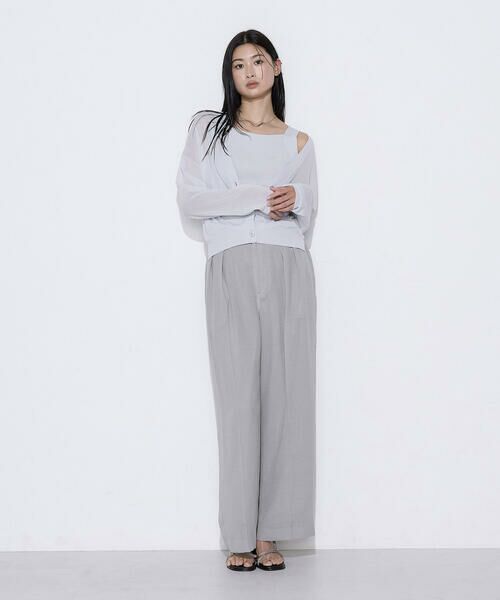 COMME CA COMFORT / コムサ・コンフォート（Lサイズ） その他パンツ | 〔 TALLサイズ 〕 【セットアップ対応】【RE:撚】トリアセクールスラブ タックワイドパンツ | 詳細4