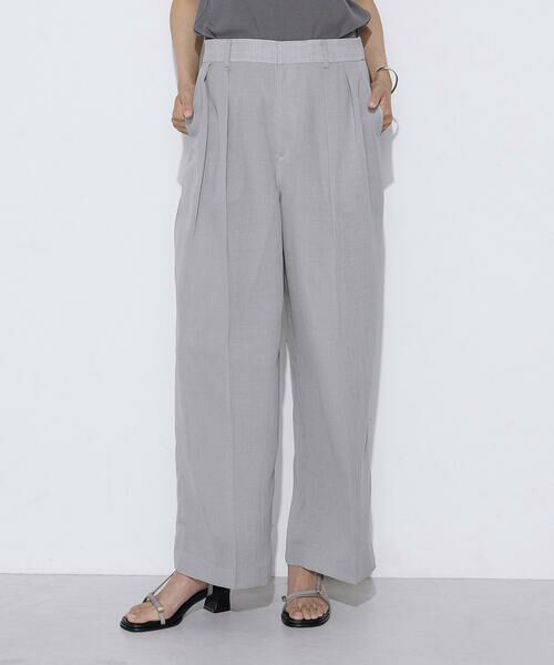 COMME CA COMFORT / コムサ・コンフォート（Lサイズ） その他パンツ | 〔 TALLサイズ 〕 【セットアップ対応】【RE:撚】トリアセクールスラブ タックワイドパンツ | 詳細6