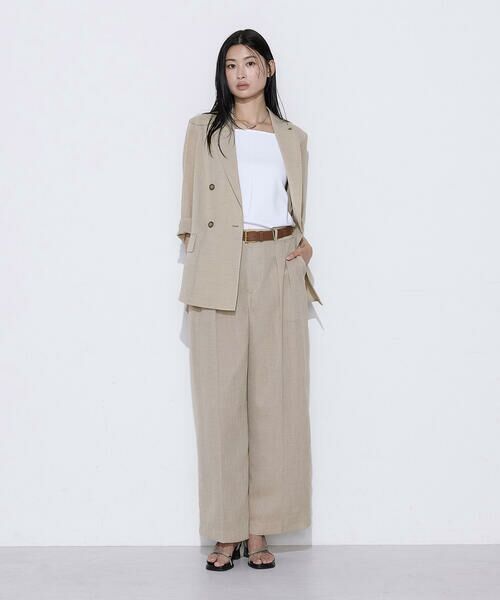 COMME CA COMFORT / コムサ・コンフォート（Lサイズ） その他パンツ | 〔 TALLサイズ 〕 【セットアップ対応】【RE:撚】トリアセクールスラブ タックワイドパンツ | 詳細25