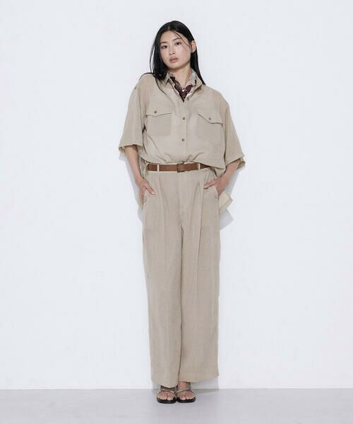 COMME CA COMFORT / コムサ・コンフォート（Lサイズ） その他パンツ | 〔 TALLサイズ 〕 【セットアップ対応】【RE:撚】トリアセクールスラブ タックワイドパンツ | 詳細26