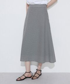 COMME CA COMFORT / コムサ・コンフォート（Lサイズ） ロング・マキシ丈スカート | 〔 TALLサイズ 〕 ミニギンガムサッカー スカート