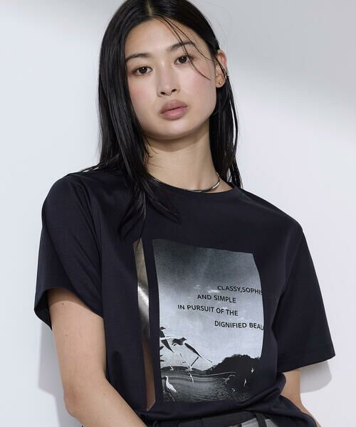 COMME CA COMFORT / コムサ・コンフォート(Lサイズ) Tシャツ | 〔 TALLサイズ 〕 スーピマコットンポンチ Tシャツ(09:ネイビー)