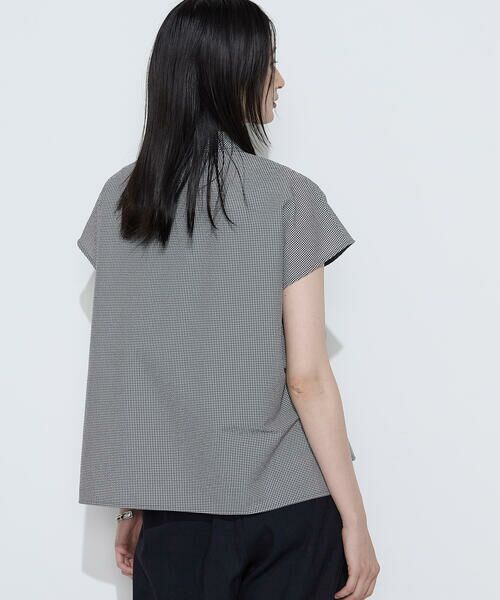COMME CA COMFORT / コムサ・コンフォート(Lサイズ) シャツ・ブラウス | 〔 TALLサイズ 〕 ミニギンガムサッカー ボウタイブラウス | 詳細25
