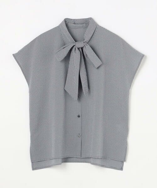 COMME CA COMFORT / コムサ・コンフォート(Lサイズ) シャツ・ブラウス | 〔 TALLサイズ 〕 ミニギンガムサッカー ボウタイブラウス | 詳細27