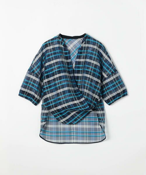COMME CA COMFORT / コムサ・コンフォート（Lサイズ） シャツ・ブラウス | 〔 TALLサイズ 〕 【セットアップ対応】シルクシアーチェック 2WAYシャツ羽織り | 詳細7