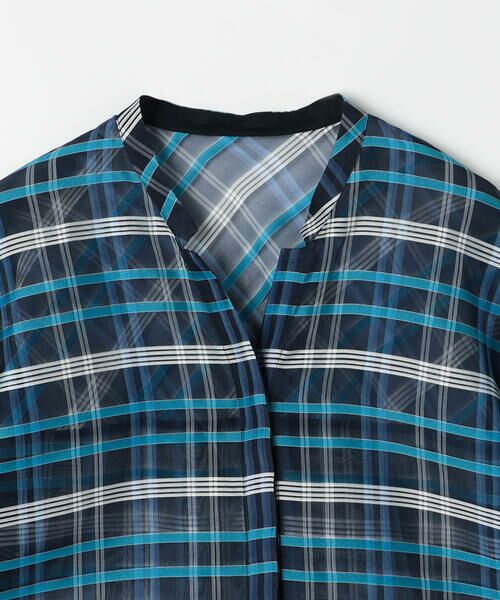 COMME CA COMFORT / コムサ・コンフォート（Lサイズ） シャツ・ブラウス | 〔 TALLサイズ 〕 【セットアップ対応】シルクシアーチェック 2WAYシャツ羽織り | 詳細8