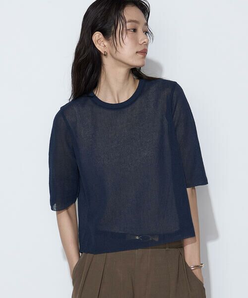 COMME CA COMFORT / コムサ・コンフォート（Lサイズ） ニット・セーター | 〔 TALLサイズ 〕 ポリエステルラミー プルオーバーニット | 詳細3