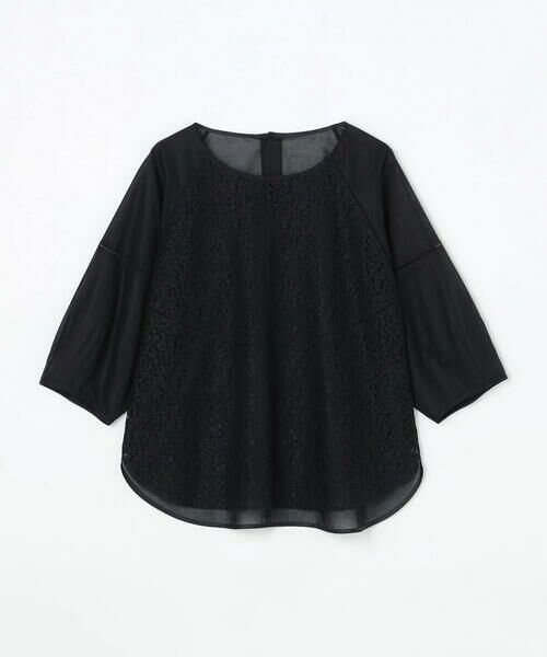 COMME CA COMFORT / コムサ・コンフォート（Lサイズ） シャツ・ブラウス | 〔 TALLサイズ 〕 リネンコードレース ボリュームスリーブブラウス | 詳細7