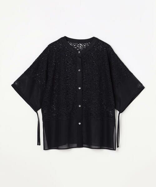 COMME CA COMFORT / コムサ・コンフォート（Lサイズ） シャツ・ブラウス | 〔 TALLサイズ 〕 リネンコードレース シャツ羽織 | 詳細7