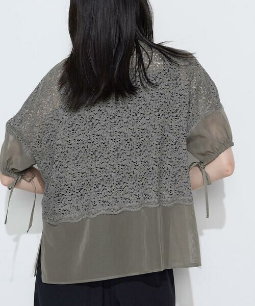 COMME CA COMFORT / コムサ・コンフォート（Lサイズ） シャツ・ブラウス | 〔 TALLサイズ 〕 リネンコードレース シャツ羽織 | 詳細15