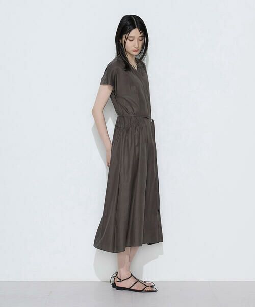 COMME CA COMFORT / コムサ・コンフォート（Lサイズ） ロング・マキシ丈ワンピース | 〔 TALLサイズ 〕 キュプラ／コットンツイル シャツドレス | 詳細3
