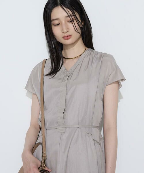 COMME CA COMFORT / コムサ・コンフォート（Lサイズ） ロング・マキシ丈ワンピース | 〔 TALLサイズ 〕 キュプラ／コットンツイル シャツドレス | 詳細20