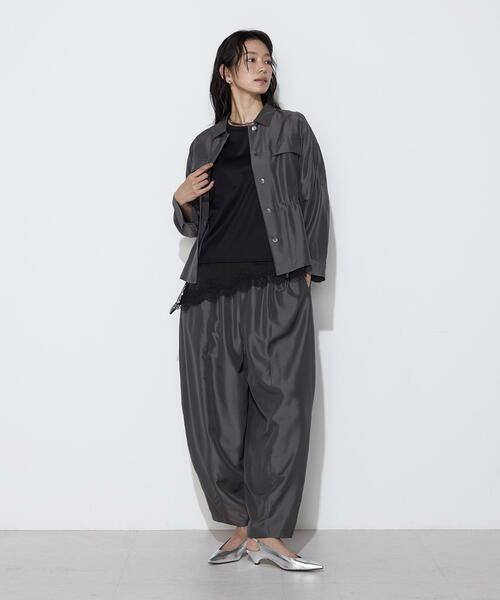 COMME CA COMFORT / コムサ・コンフォート（Lサイズ） Tシャツ | 〔 TALLサイズ 〕 スーピマコットン 裾レースコンビネーションTシャツ | 詳細13