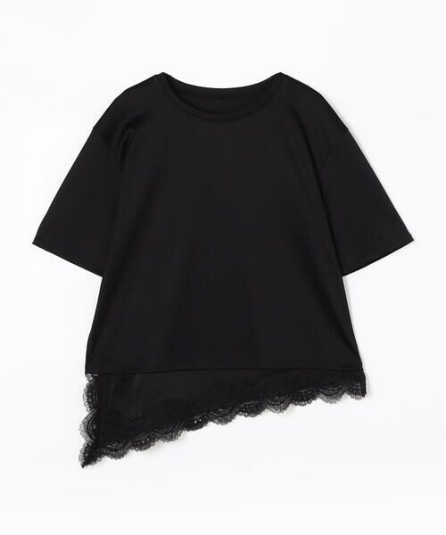 COMME CA COMFORT / コムサ・コンフォート（Lサイズ） Tシャツ | 〔 TALLサイズ 〕 スーピマコットン 裾レースコンビネーションTシャツ | 詳細22