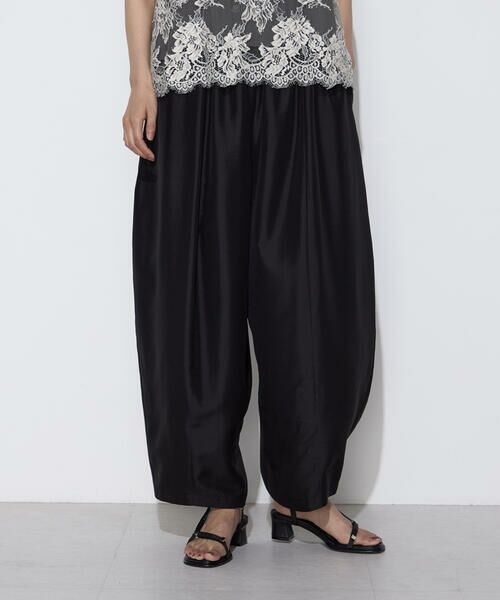 COMME CA COMFORT / コムサ・コンフォート（Lサイズ） その他パンツ | 〔 TALLサイズ 〕 ライトシルクウール バレルパンツ（05:ブラック）