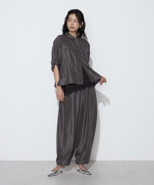 COMME CA COMFORT / コムサ・コンフォート（Lサイズ） その他パンツ | 〔 TALLサイズ 〕 ライトシルクウール バレルパンツ | 詳細17
