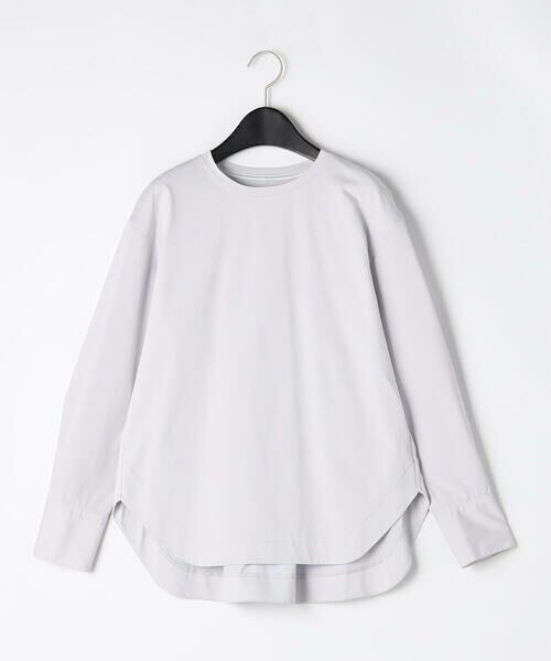 COMME CA COMFORT / コムサ・コンフォート（Lサイズ） カットソー | 〔 +サイズ 〕 プレーティング天竺 袖カフスカットソー（03:ライトグレー）